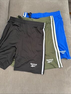 Reebok Kids Athletic Shorts - Black, Olive, Blue size large 12-14